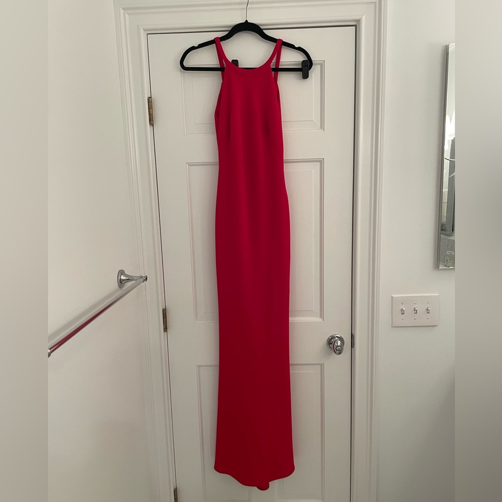 Red Aqua Gown - Size 6 - Floor length